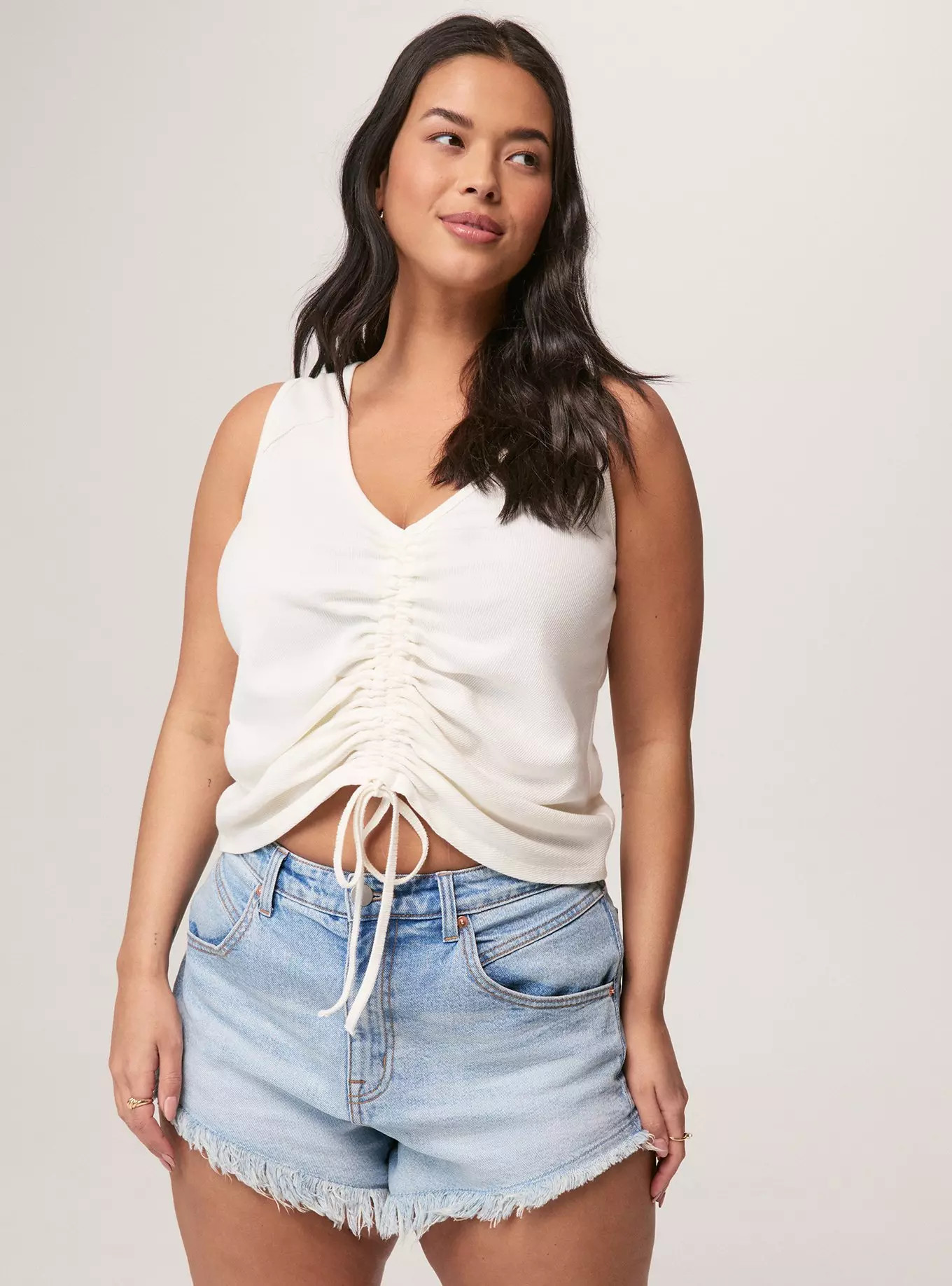 Festi Ruched Front Tank | Torrid (US & Canada)