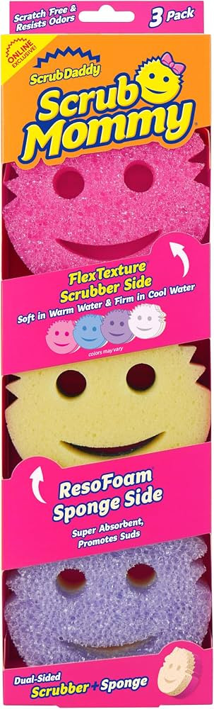 Scrub Mommy Kitchen Sponges - Dual-Sided Dish Sponges for Scrubbing - Non-Scratch Cleaning Sponge... | Amazon (US)