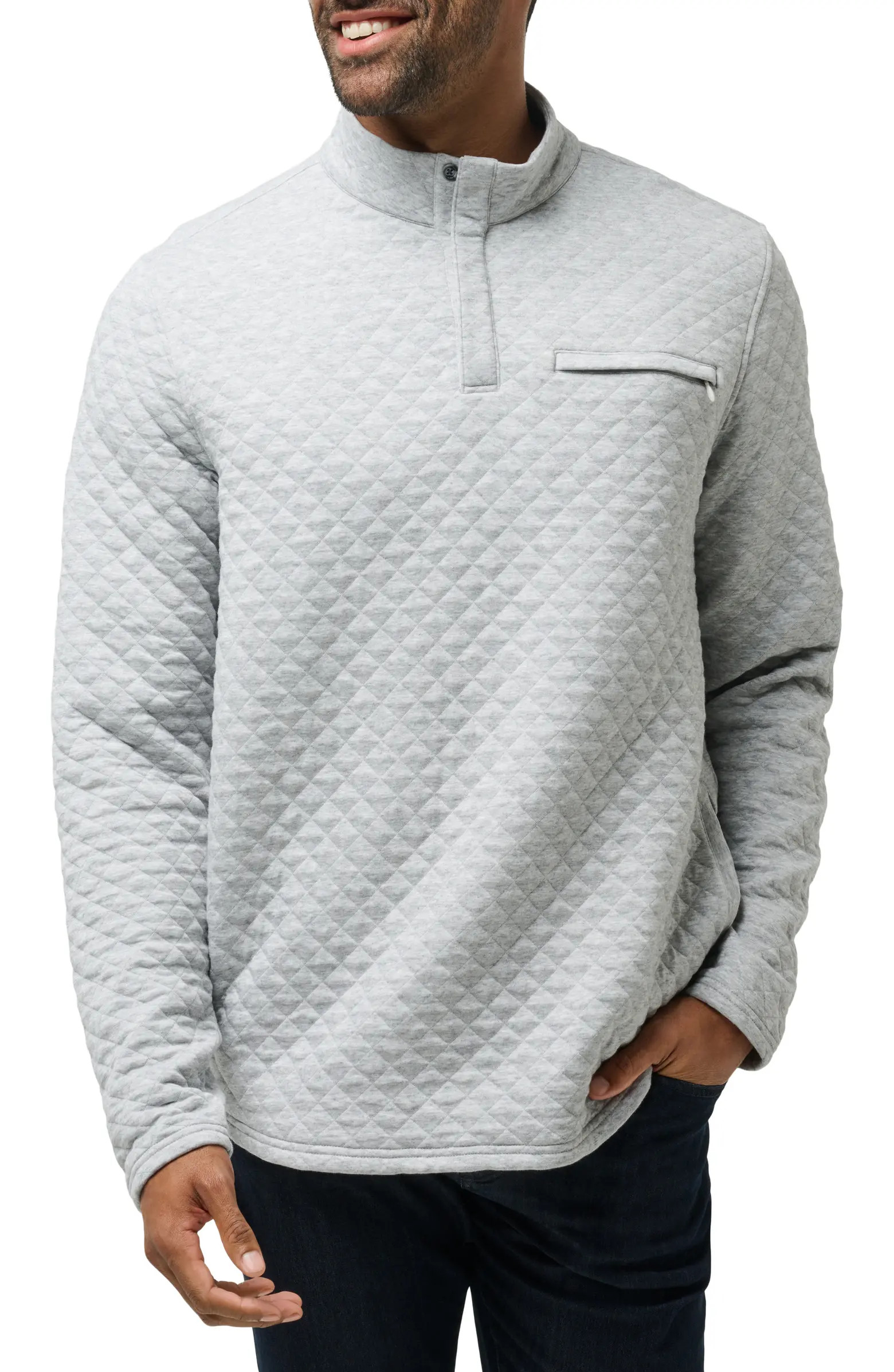 Transatlantic Quilted Henley Pullover | Nordstrom