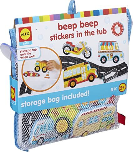 Alex Bath Beep Beep Stickers in The Tub Bath Toy Kids Bath Activity | Amazon (US)
