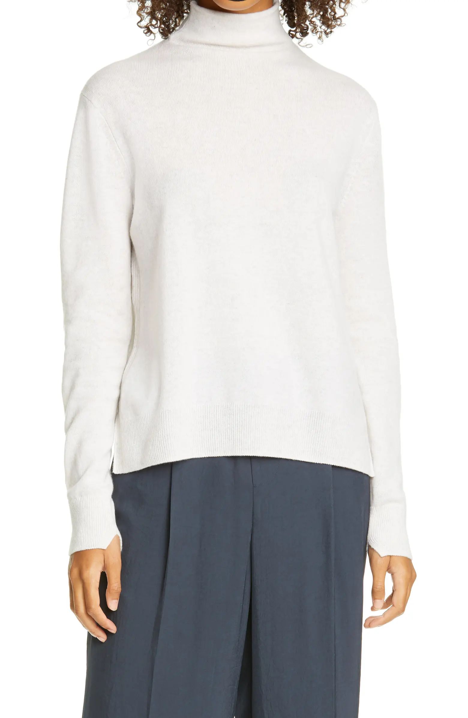 Mock Neck Step Hem Wool & Cashmere Sweater | Nordstrom