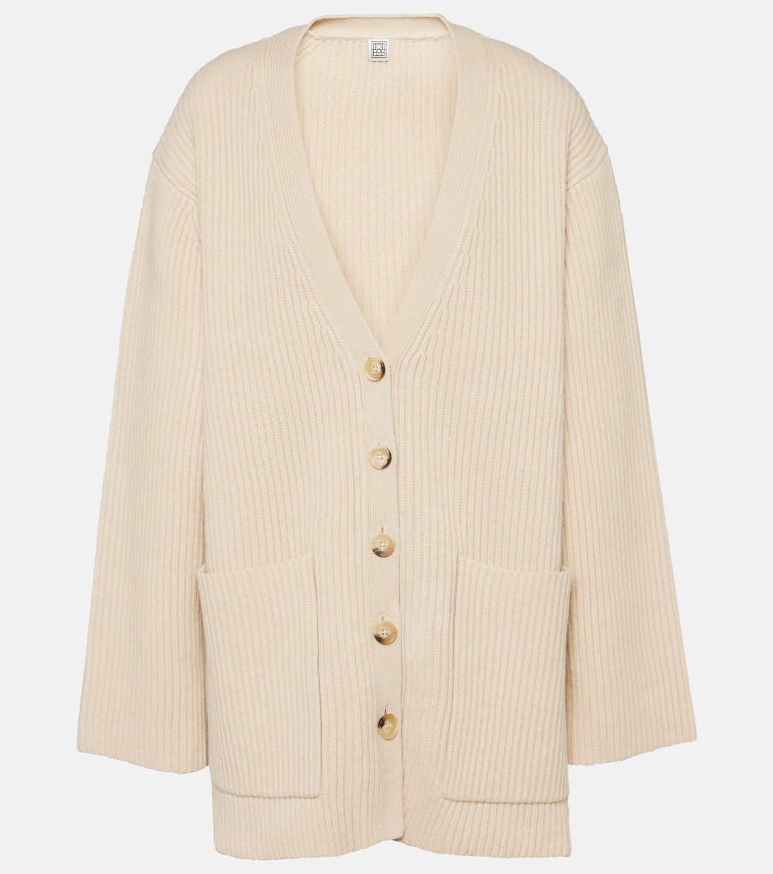 Oversized rib-knit wool cardigan | Mytheresa (UK)