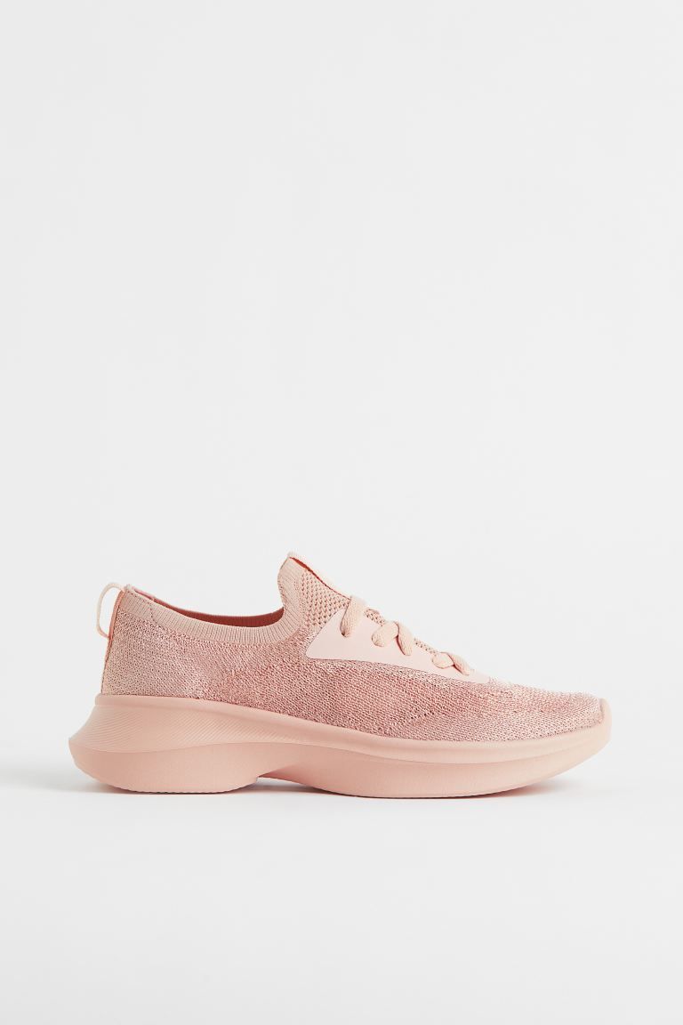Fine-knit Sneakers - Pink - Ladies | H&M US | H&M (US + CA)