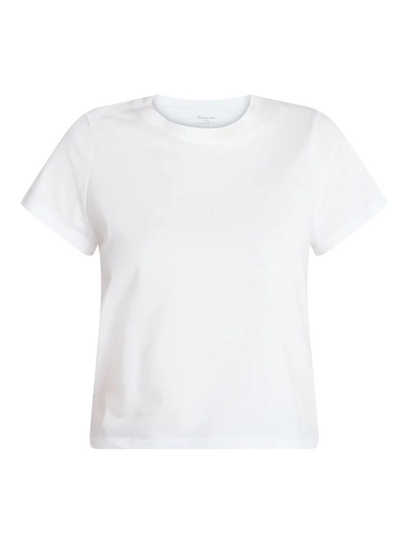 No Boundaries Cotton Tee with Short Sleeves, Women’s XXS-XXL | Walmart (US)