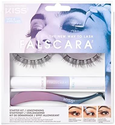 KISS Falscara D.I.Y. Lash Extension Starter Kit With 10 Eyelash Lengthening Wisps, Applicator and... | Amazon (US)