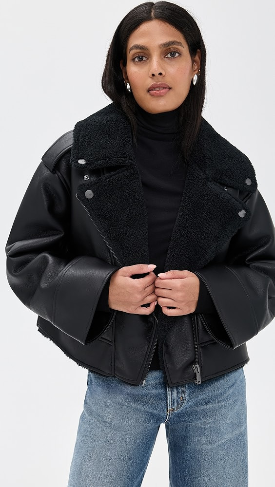 Finnian Luxefluff Moto Jacket | Shopbop