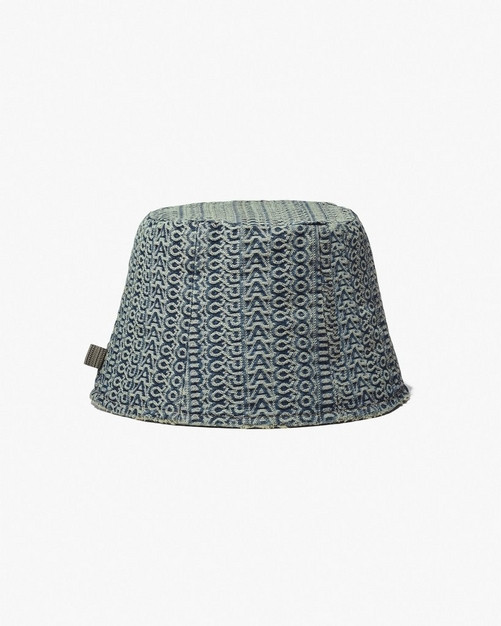 the washed monogram denim bucket hat | Marc Jacobs