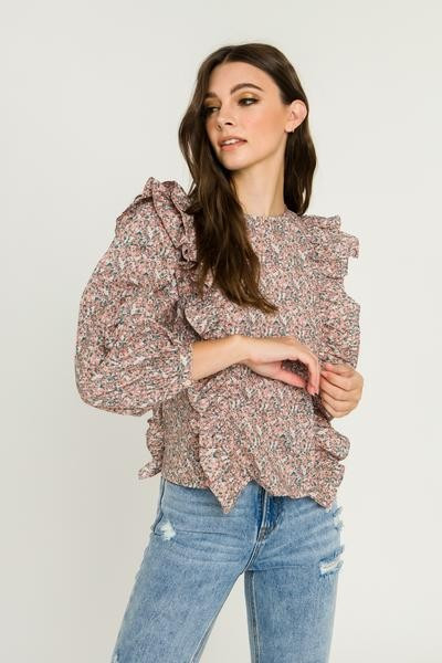 Floral Ruffle Detail Blouse | OBJECTRARE