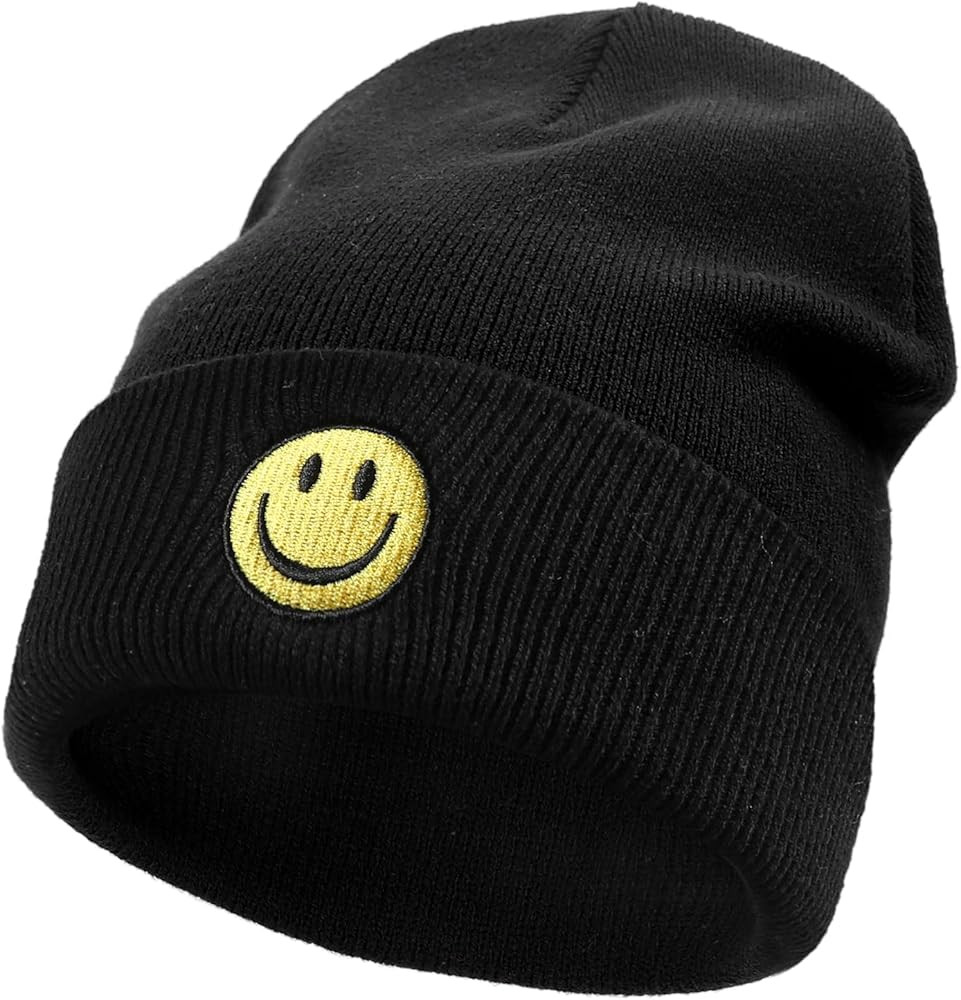 SONMONY Smile Face Beanie Hats for Women Mens Winter Knit Beanies Soft Cuffed Warm Smile Stretchy... | Amazon (US)
