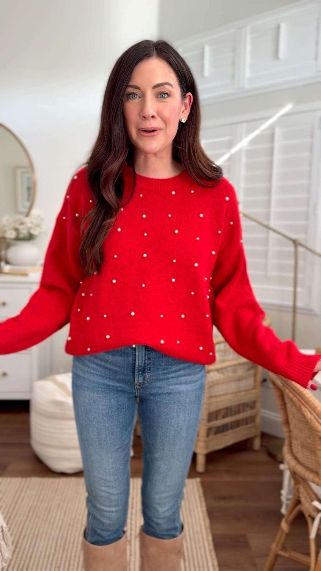 @cupshe #cupshepartner #cupshe 
15% off your purchase of $70 or more with code: Kayla15
Pearl sweater-medium 
Loving this super soft sweater!! Perfect to elevate your jeans😍

#LTKSeasonal #LTKHoliday #LTKSaleAlert