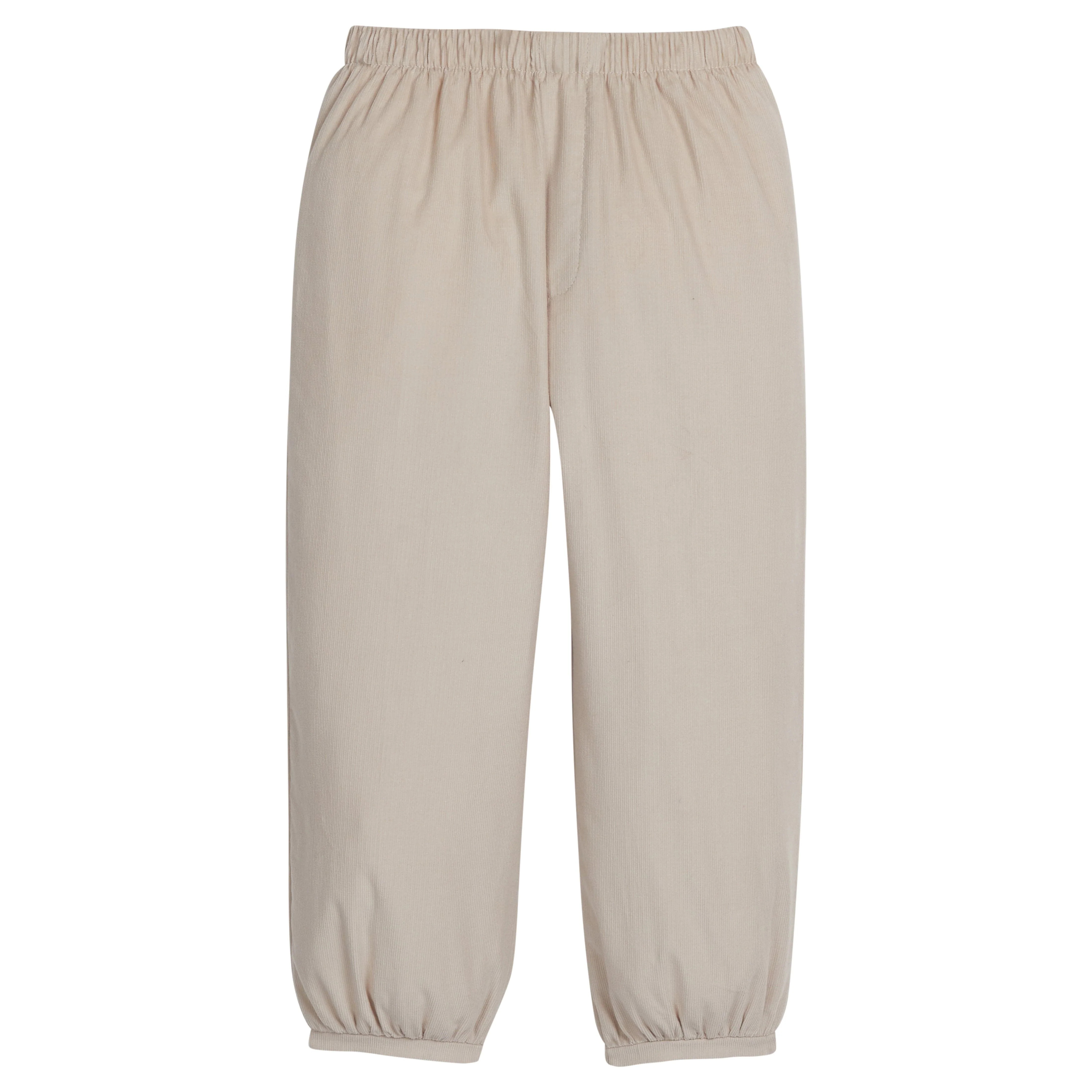 Boy's Banded Pull on Pant - Stone Corduroy | Little English | Little English