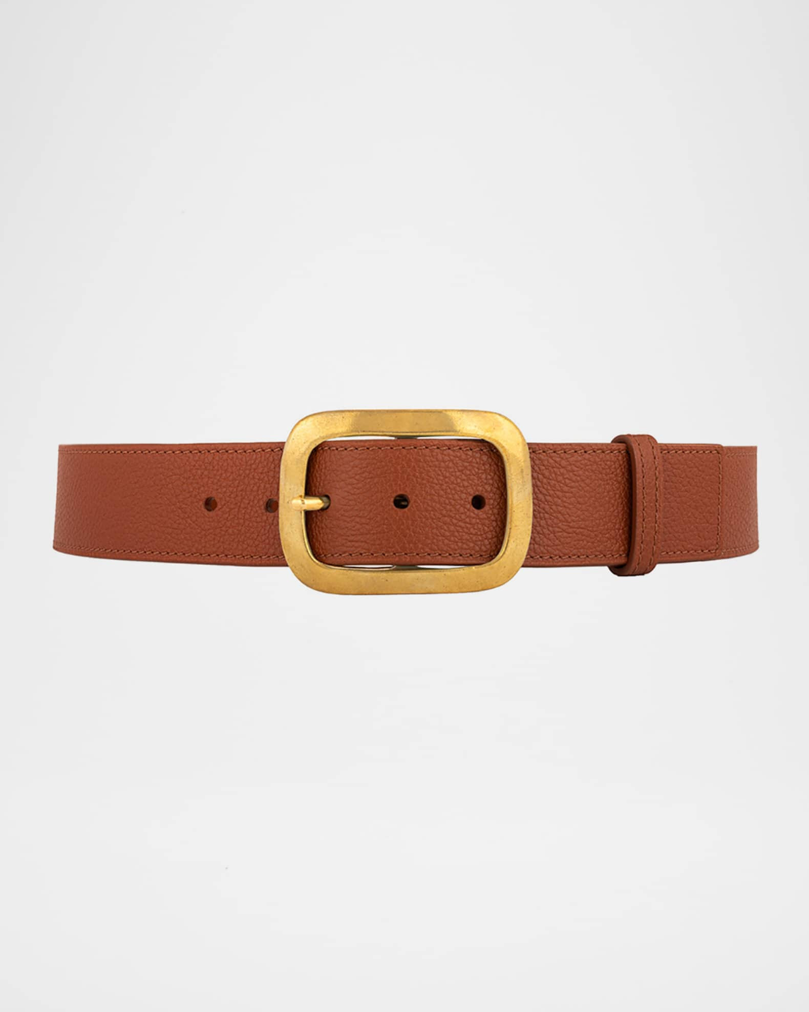 La Captivante Pebbled Leather Belt | Neiman Marcus