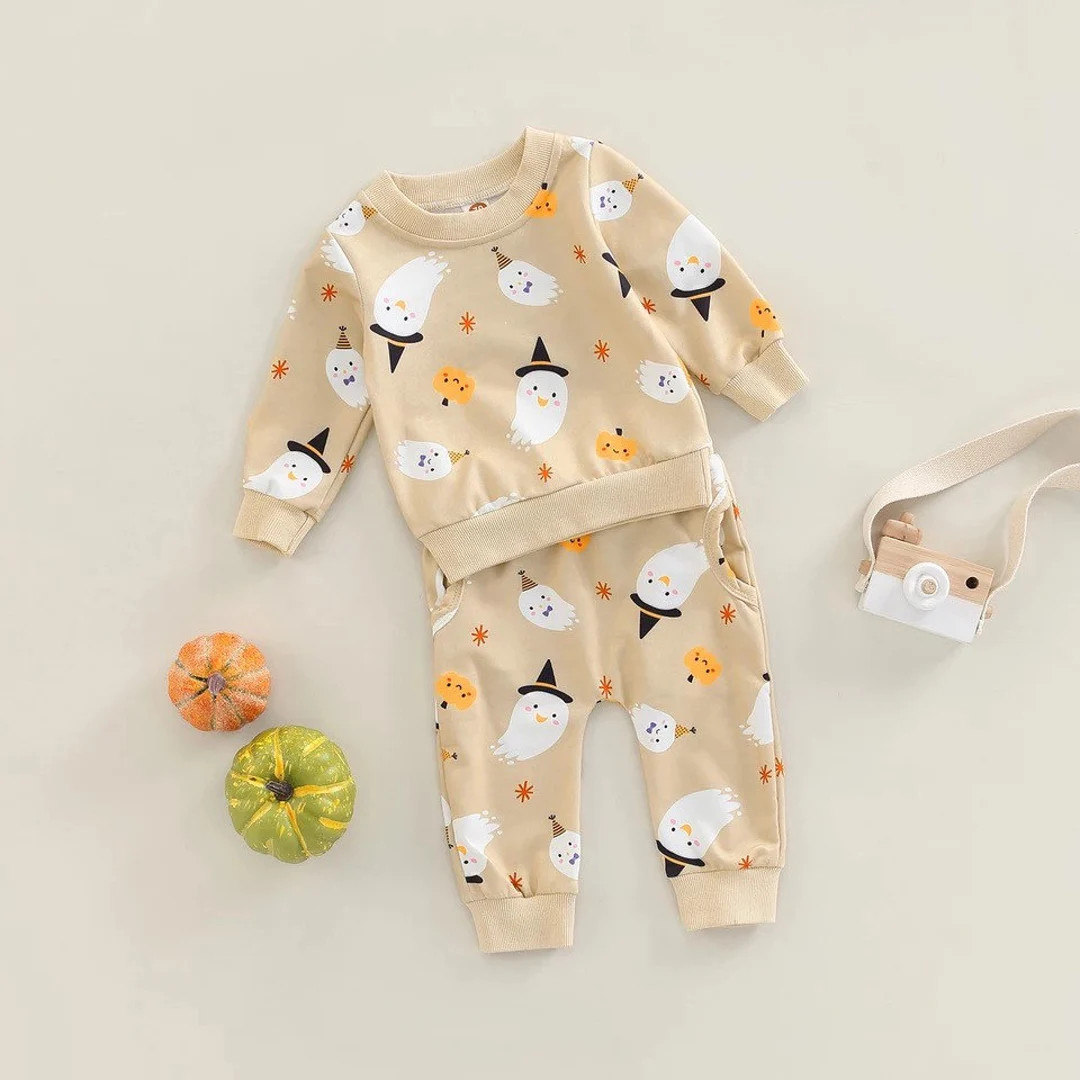 2pcs Infant Baby Girls Boys Halloween Clothes Sets Ghost - Etsy | Etsy (US)