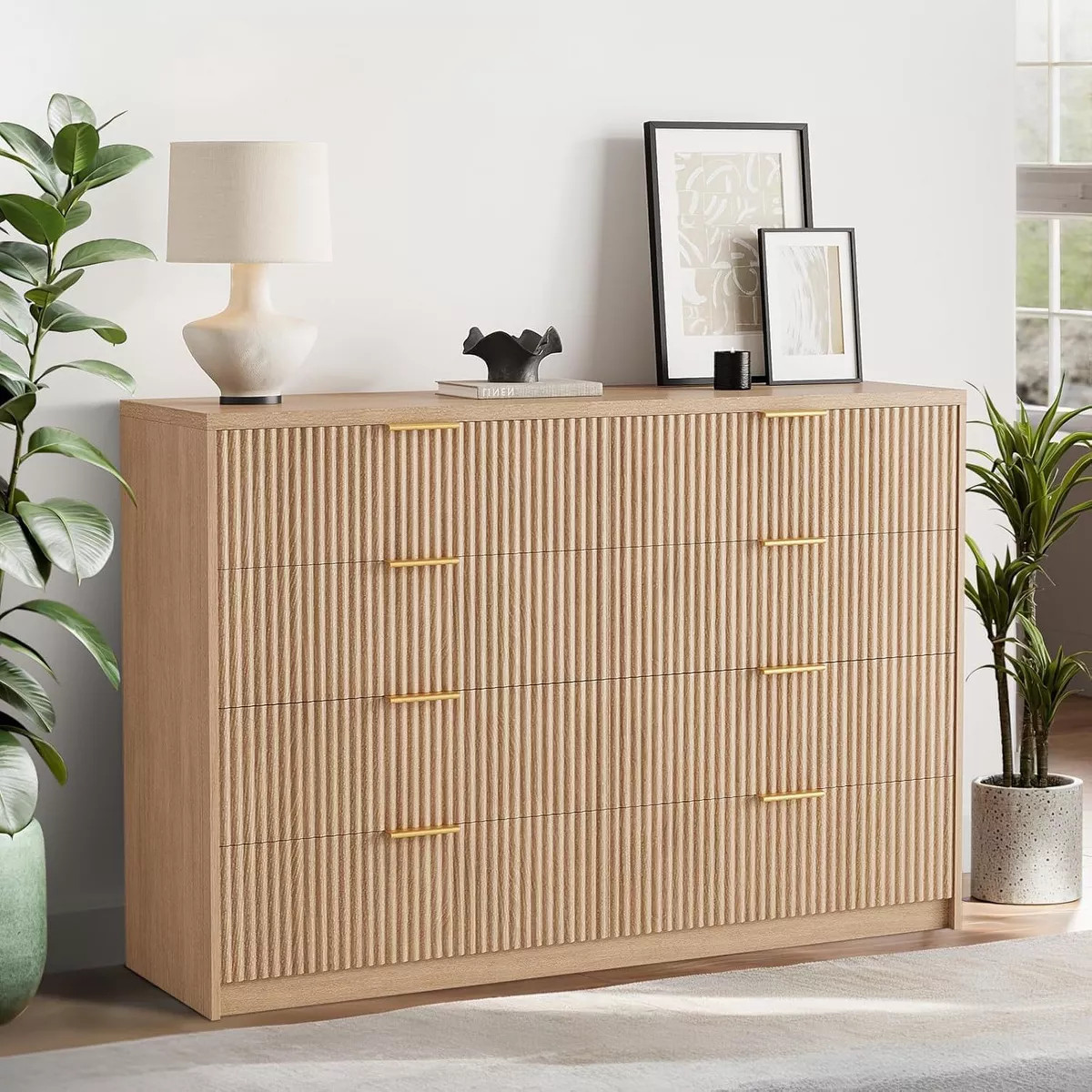 9-Drawer Fluted Dresser with Metal Handles, Modern Storage Organizer for Bedroom Living Room Entr... | Target
