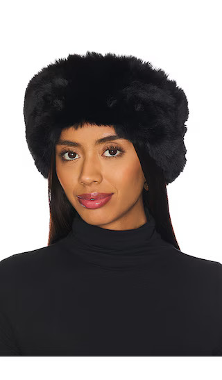 Goldbergh Froid Faux Fur Headband in Black. | Revolve Clothing (Global)