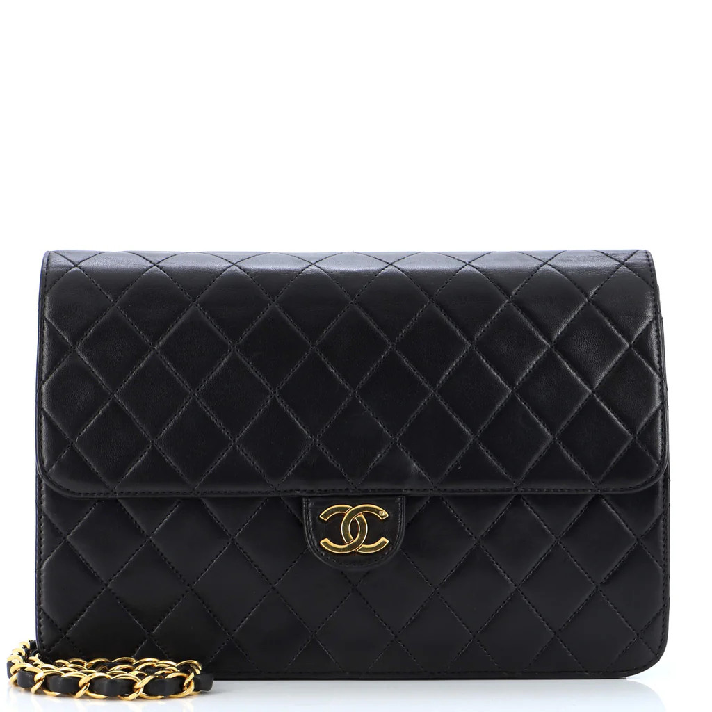 Vintage Clutch with Chain Quilted Leather Medium | Rebag