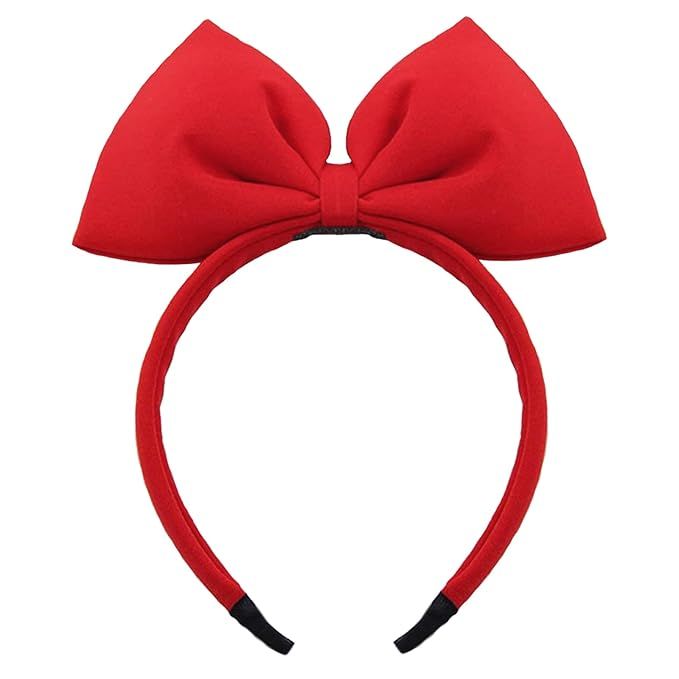 Halloween Bow Headband Big Bowknot Hair Hoops Huge Bow Headpiece Women Fluffy Bow Hair Bands Hair... | Amazon (US)