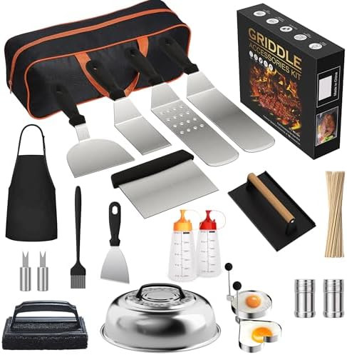 120 Pcs Griddle Accessories Kit for Blackstone - Perfect Flat Top Grill Accessories for Outdoor, ... | Amazon (US)