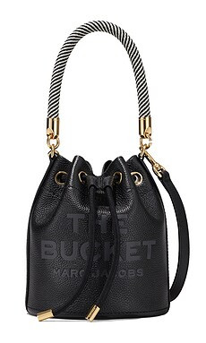 Marc Jacobs The Leather Bucket Bag in Black from Revolve.com | Revolve Clothing (Global)