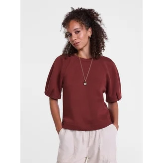 Scenario Women's Sweater with Flutter Sleeves, Lightweight, Sizes XS-XXXL | Walmart (US)