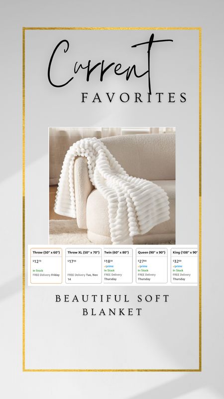 Super soft blanket at a great price! 

#LTKGiftGuide #LTKhome #LTKHolidaySale