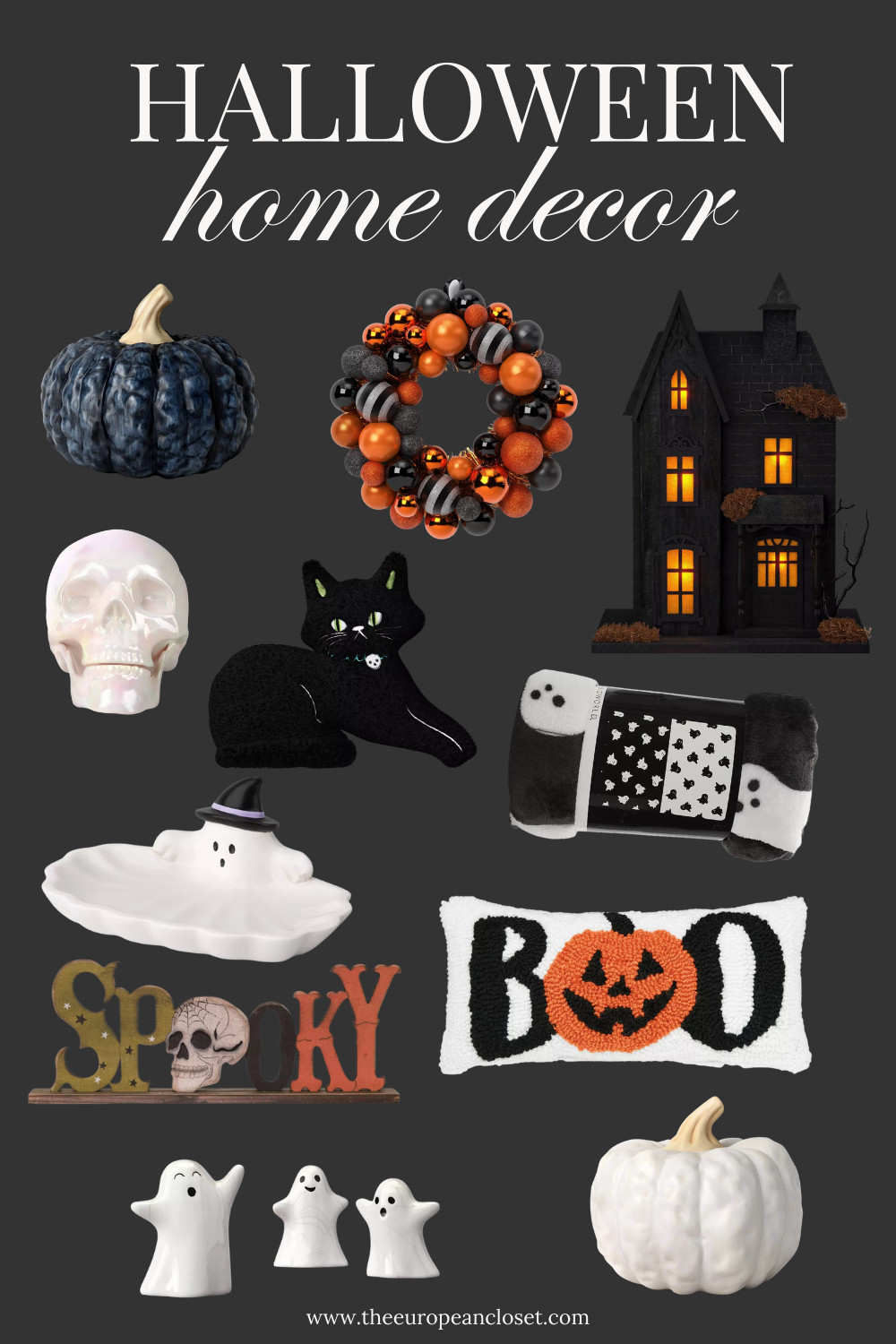 Create the perfect spooky vibe at home with these Halloween home decorations. From easy Halloween decorations you can DIY to elegant Halloween decor for a chic touch, this setup blends cozy autumn style with a festive twist. Add Halloween pumpkins, candles, and vintage Halloween accents to elevate your space. Perfect inspiration for both indoor Halloween decorations and an adult Halloween party aesthetic. 

 