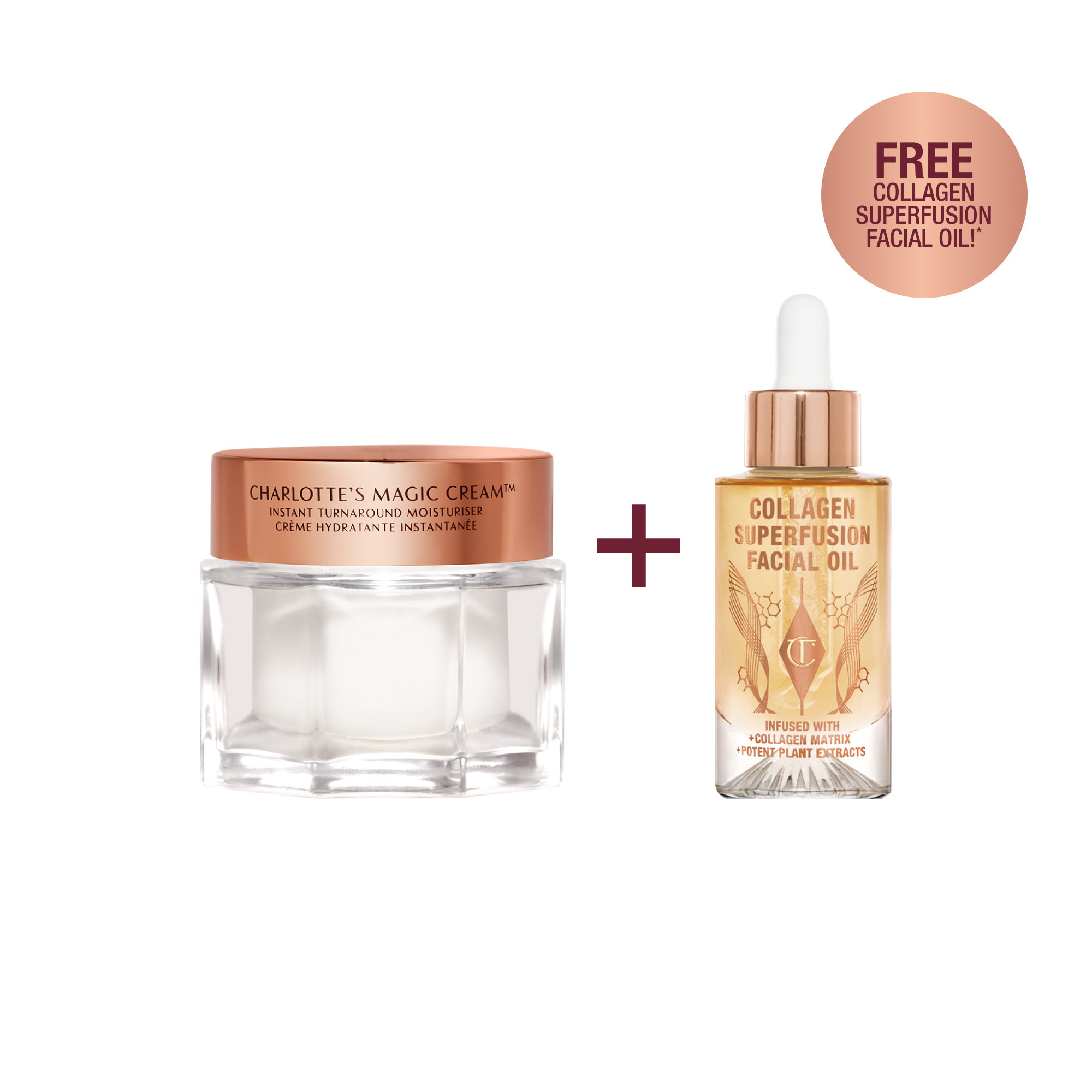 CHARLOTTE'S MAGIC CREAM & COLLAGEN SUPERFUSION FACIAL OIL DUO | Charlotte Tilbury (UK) 