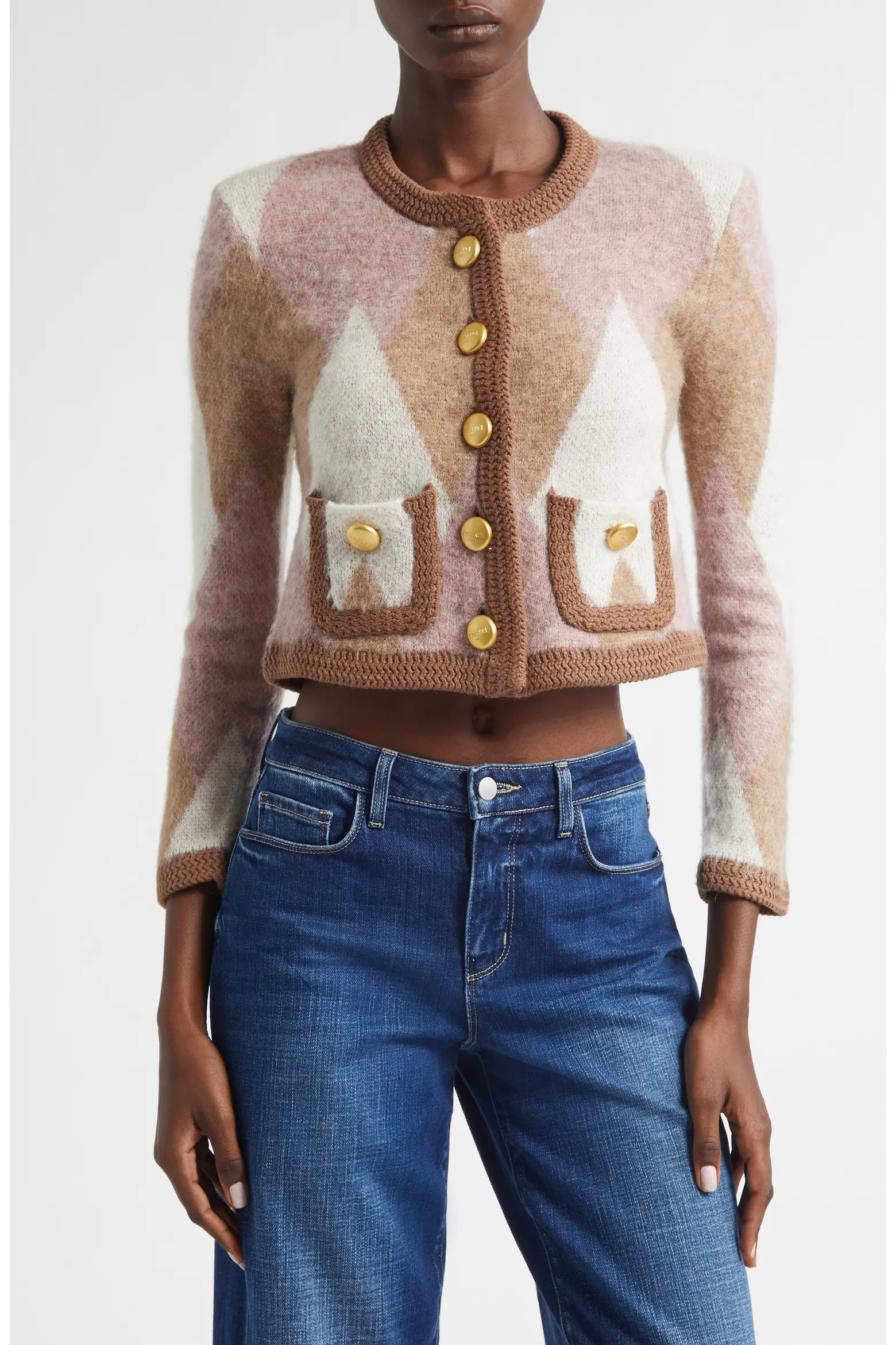 L'AGENCE Siobhan Argyle Crop Cardigan (Women) | Nordstromrack | Nordstrom Rack