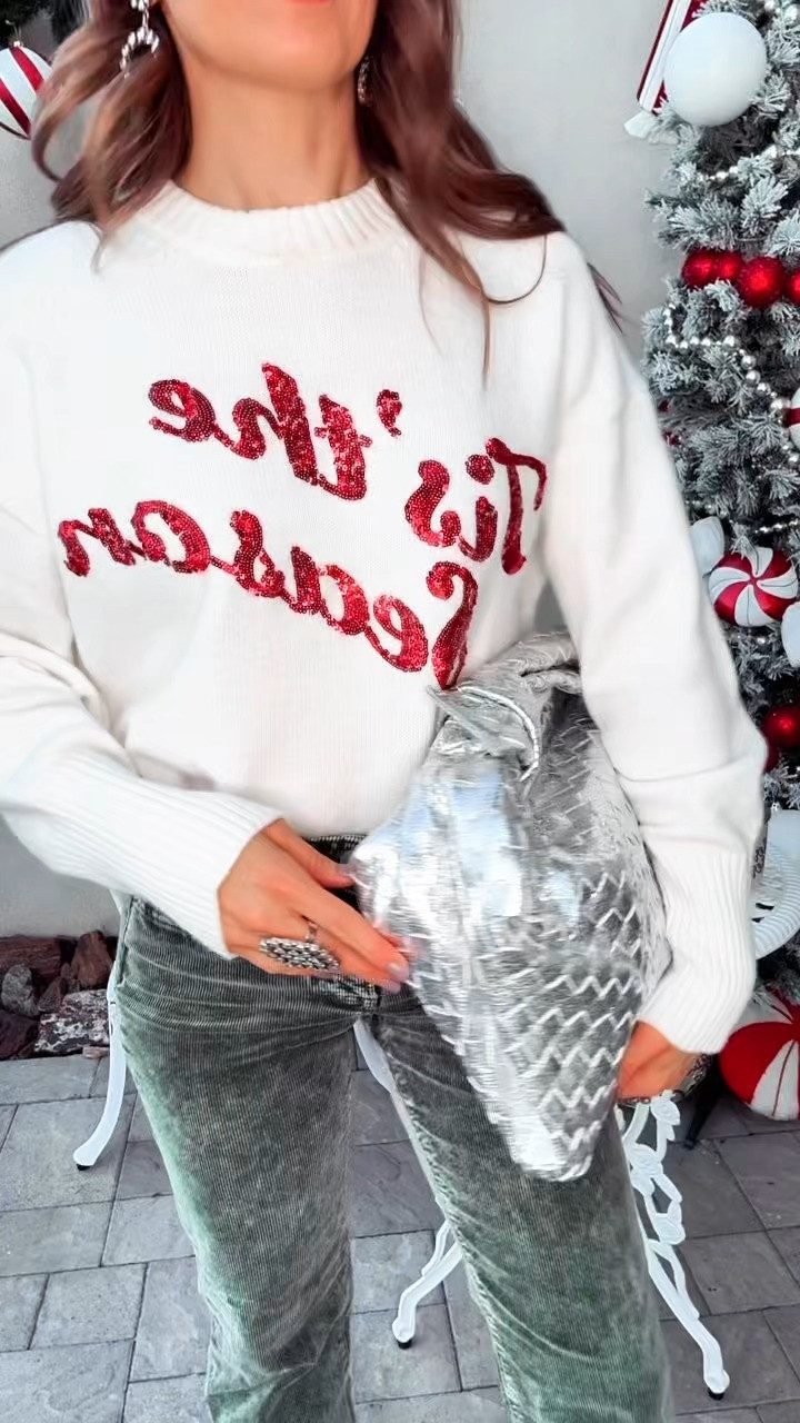 🎄 Deck the halls in style. This sequin knit sweater is the ultimate holiday staple—soft, cozy, and sparkling with festive cheer. Layer with jeans or a skirt for a merry, merry look!
#HolidayVibes #SequinSweater #TisTheSeason #KrushKandyStyle #WinterFashion #FestiveLook #CozyAndChic #ChristmasReady 

 #LTKHoliday #LTKSeasonal #LTKParties