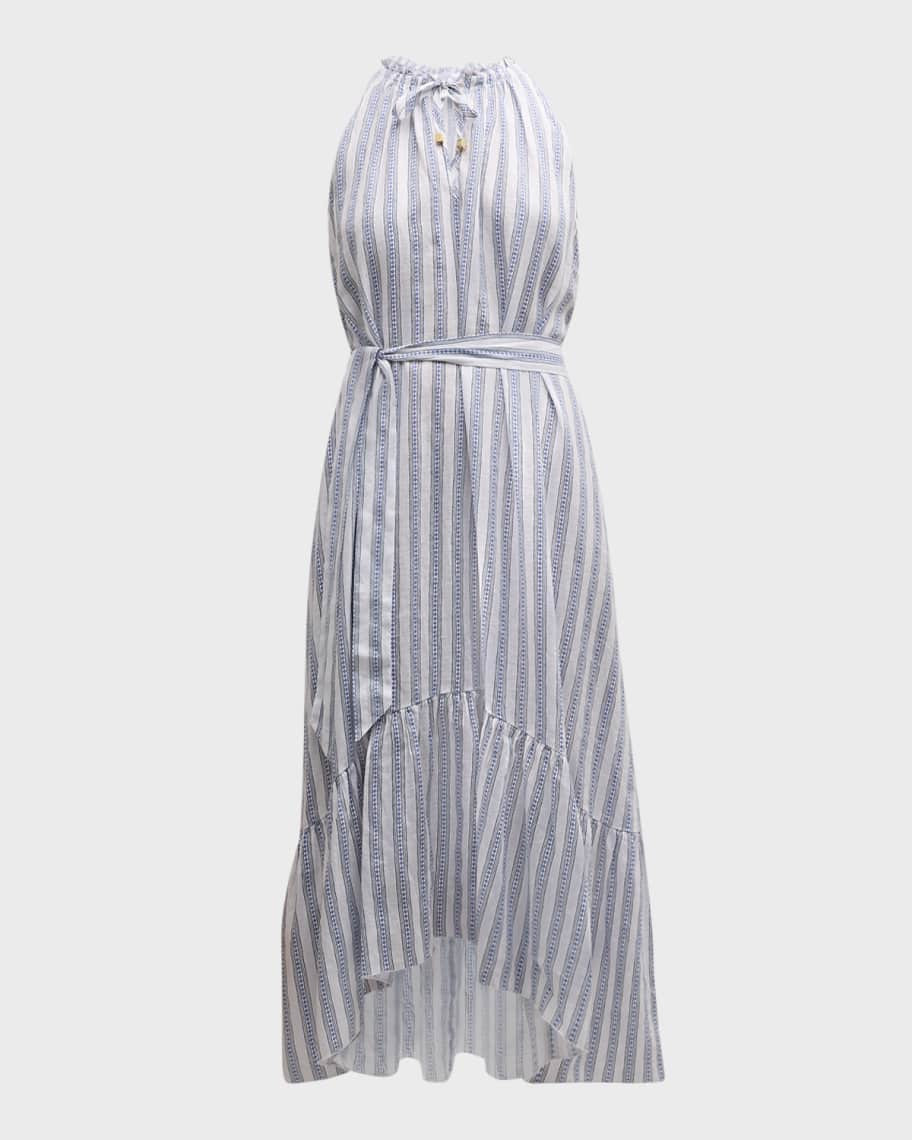 Heidi Klein Sardinia Frill Belted Midi Dress | Neiman Marcus