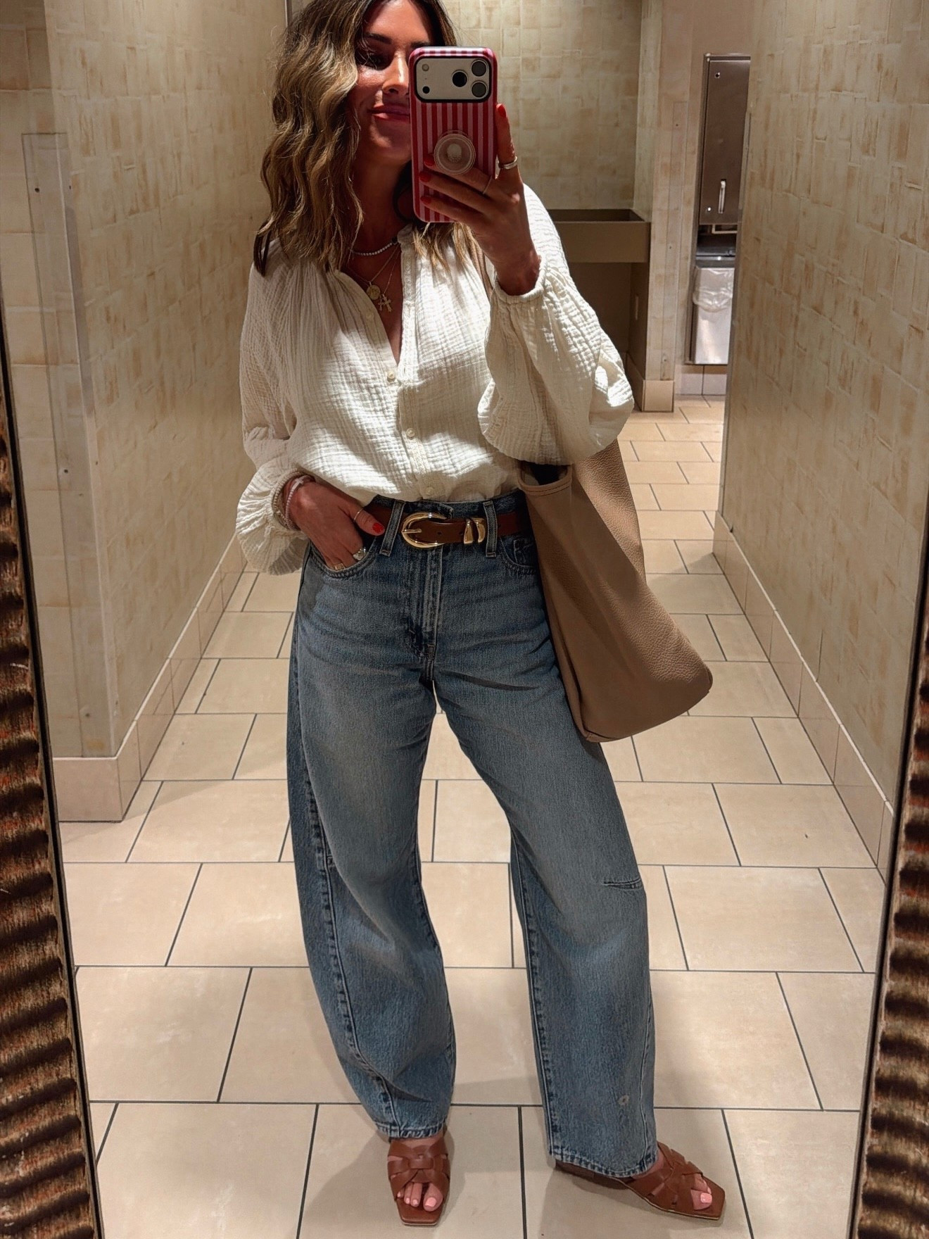 Classy, chic, and oh-so-cute!! If between sizes, go up in these Target jeans. 

#LTKdayinmylife #LTKgrwm #LTKootd
