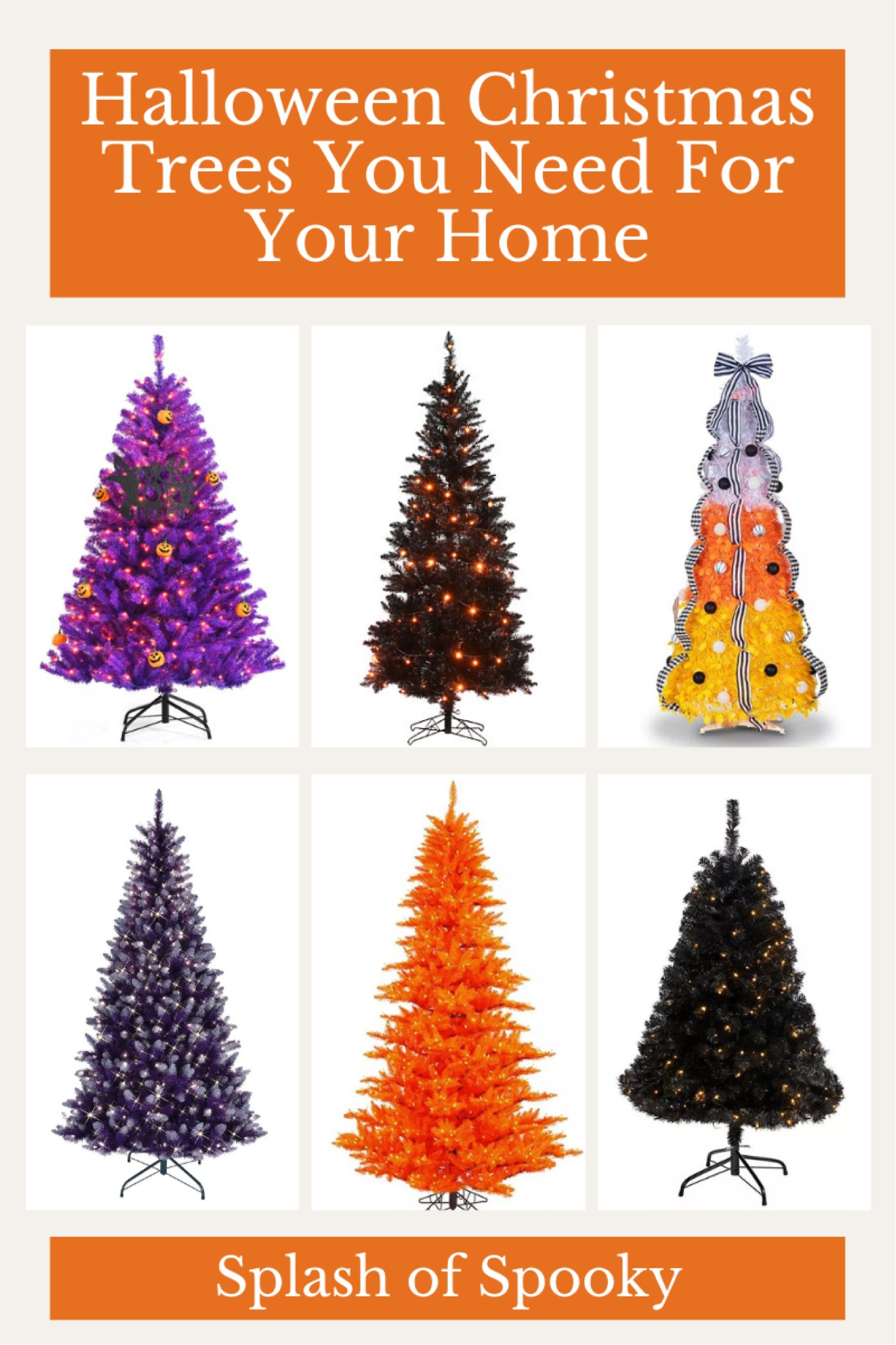 6ft Pre-lit Purple Halloween Christmas Tree W/ Orange Lights Pumpkin  Decorations : Target