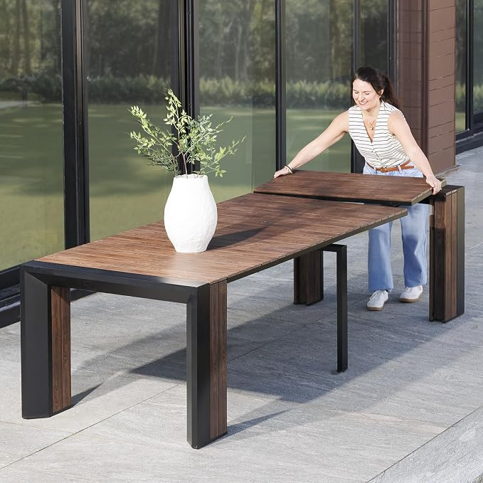 Transformer Table - Extendable Outdoor Dining Set up to 12, Expandable Patio Table, Expandable Pa... | Amazon (US)