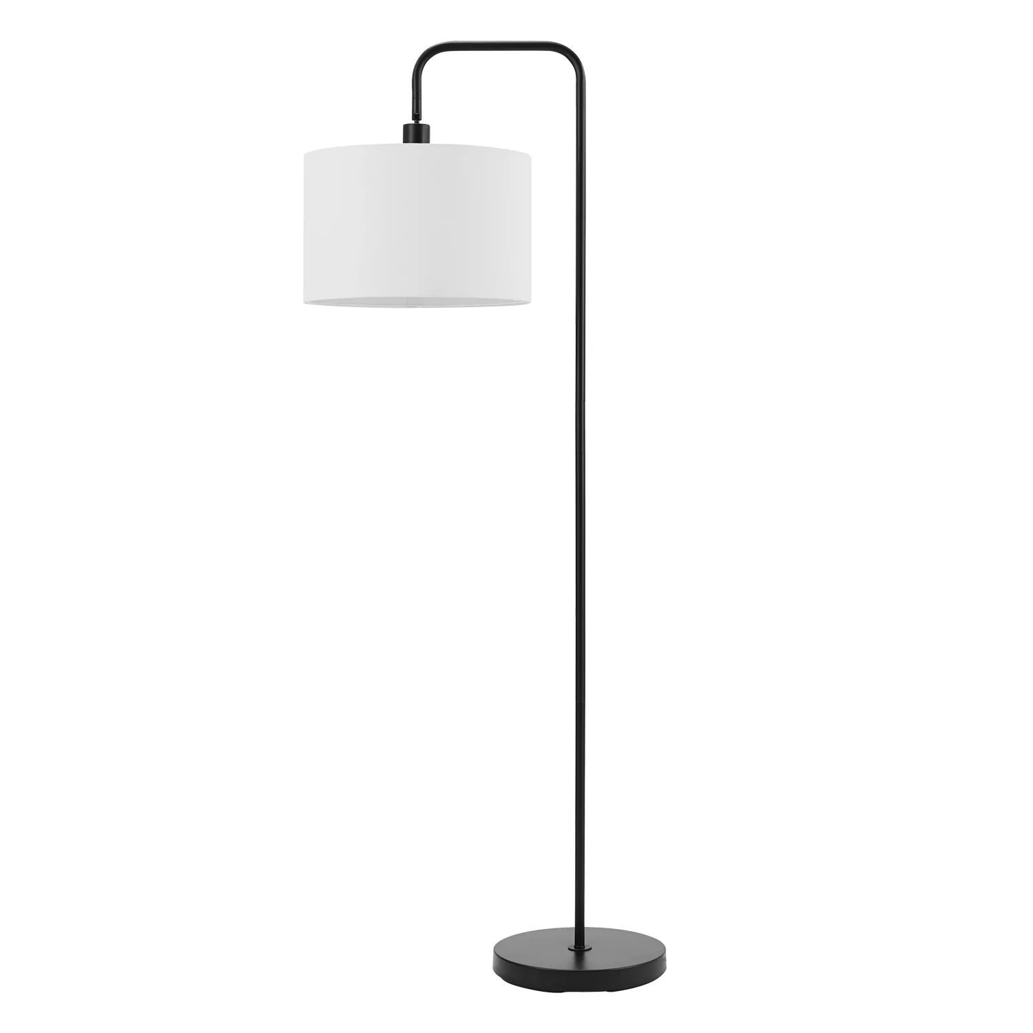 Globe Electric Barden 58" Matte Black Floor Lamp with White Linen Shade, 67065 - Walmart.com | Walmart (US)