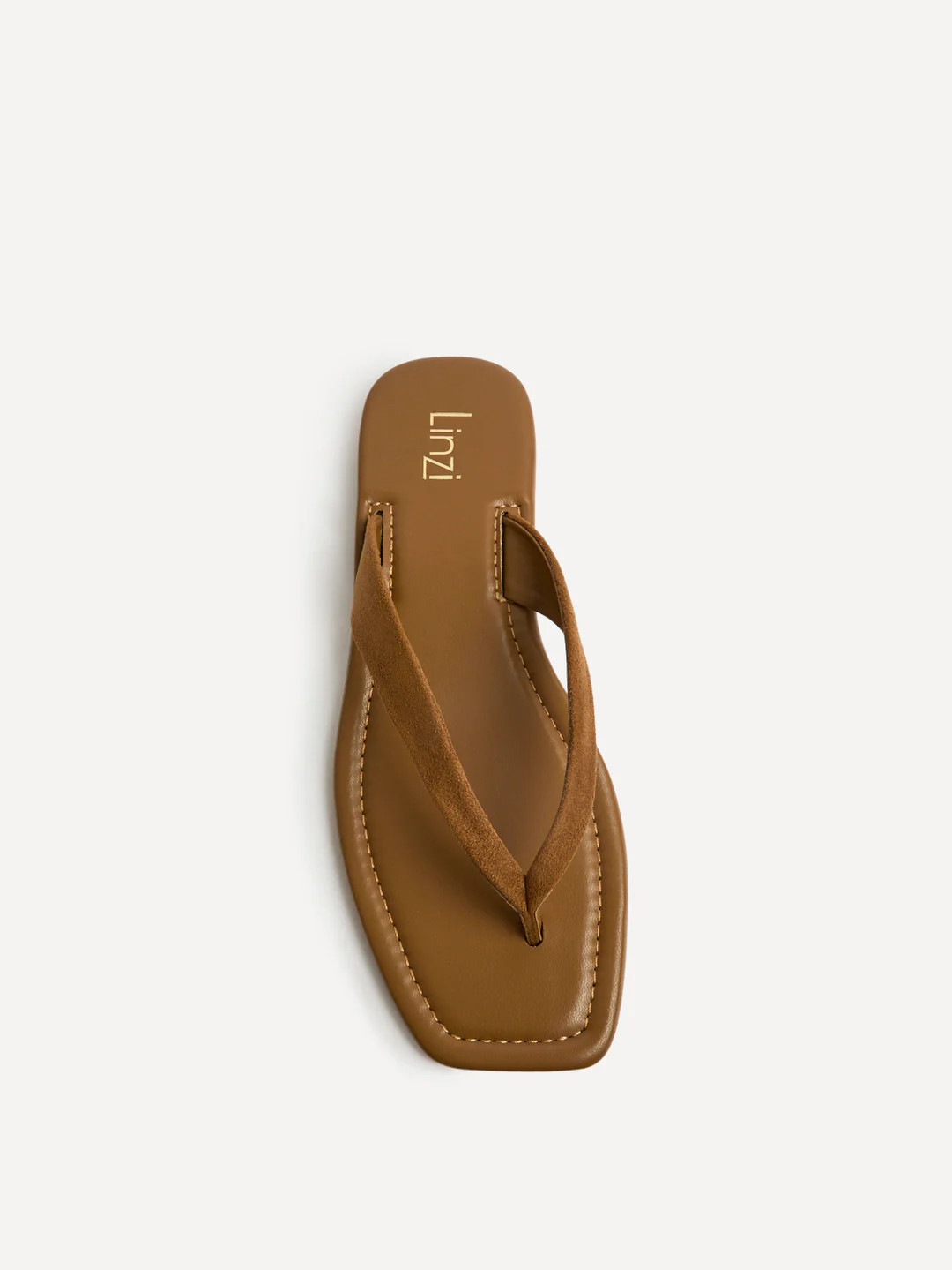 Element Tan Toe Post Flat Sandals | Linzi Shoes