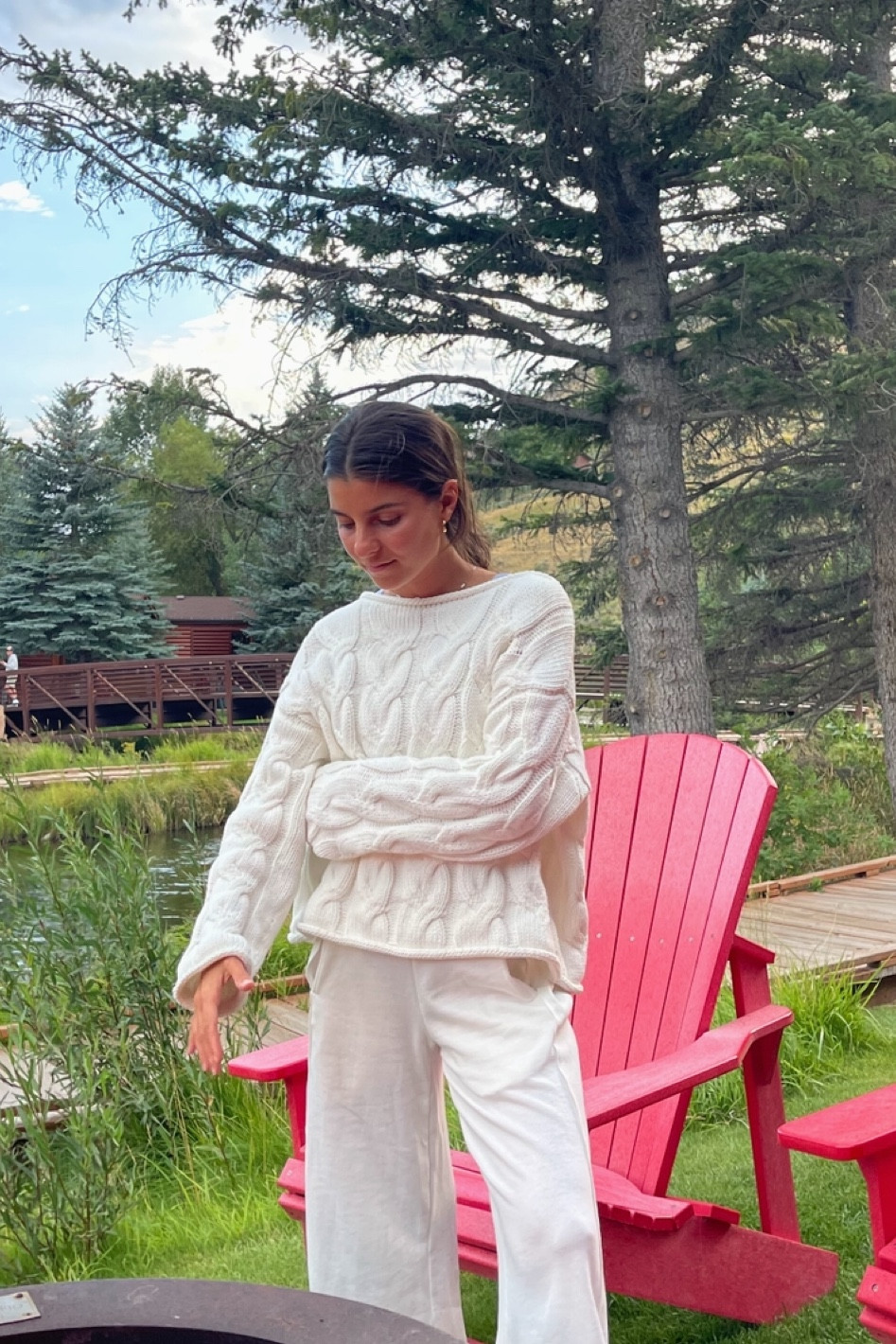 cable knit sweater 100% cotton! Code viv25 - wearing xs, could’ve done small for even more of an oversized fit! 

#LTKSeasonal #LTKFindsUnder100 #LTKHoliday