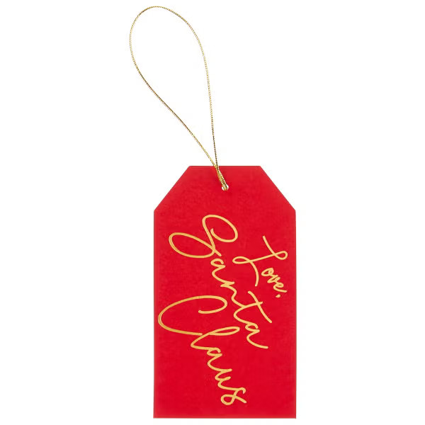 Caspari Love, Santa Claus Gift Tags Pk/4 | The Container Store