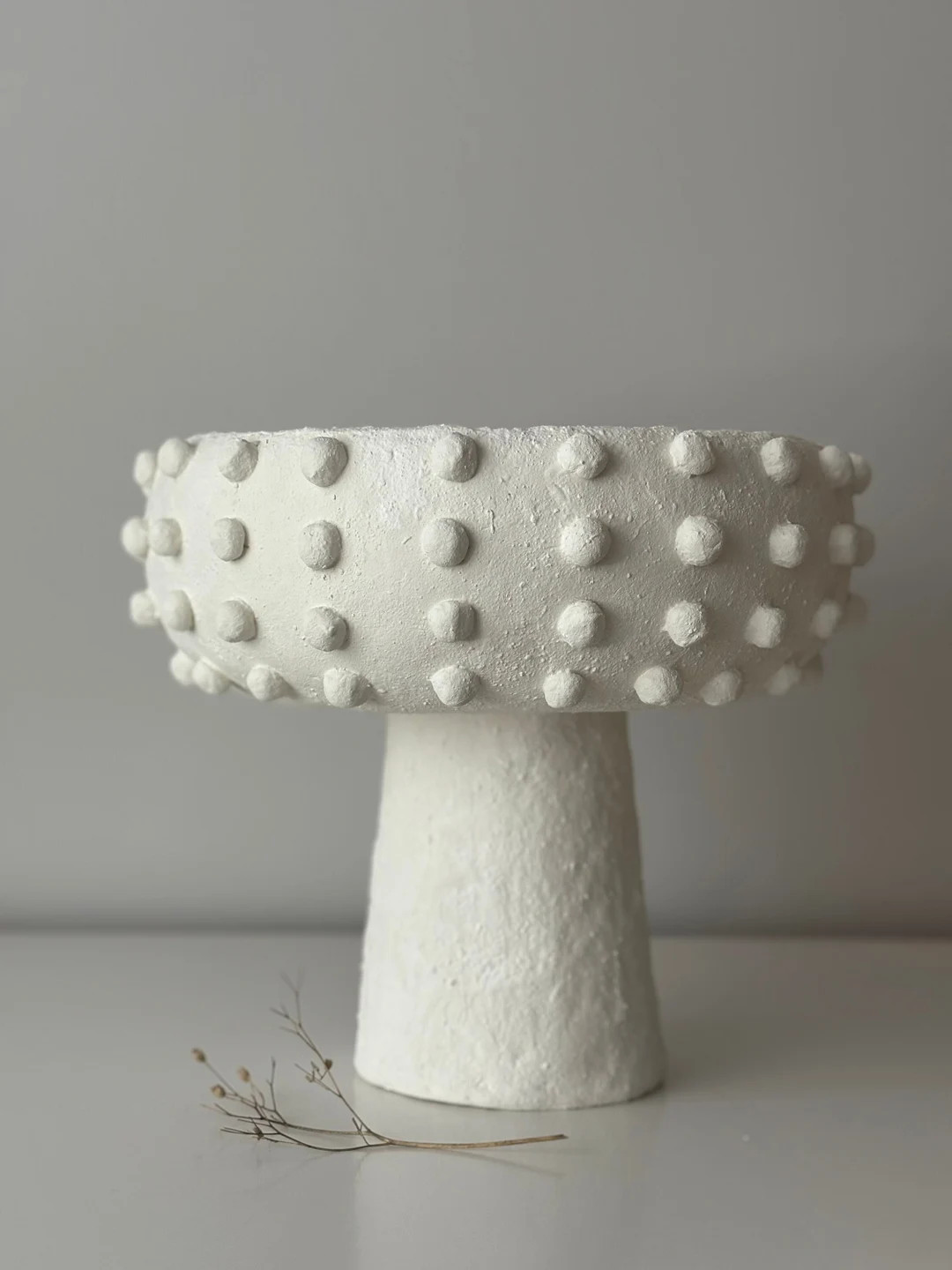 Handmade Paper Clay Pedestal Bowl Wabi Sabi Textured Dish - Etsy.de | Etsy (DACH)