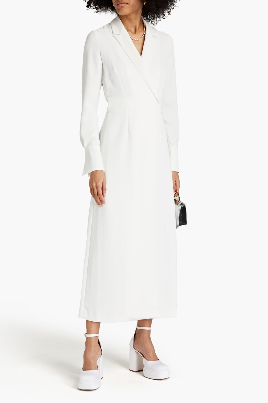Dobby crepe maxi wrap dress | The Outnet (UK and Europe)
