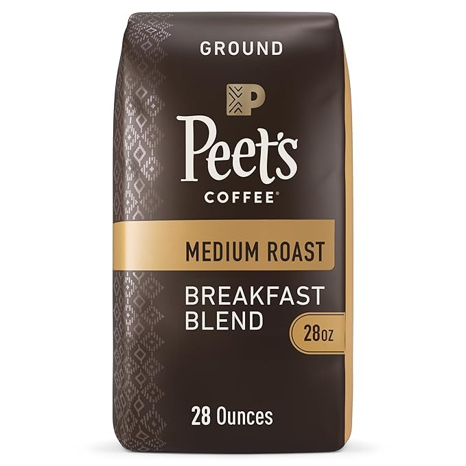 Peet's Coffee, Medium Roast Ground Coffee - Breakfast Blend 28 Ounce Bag | Amazon (US)