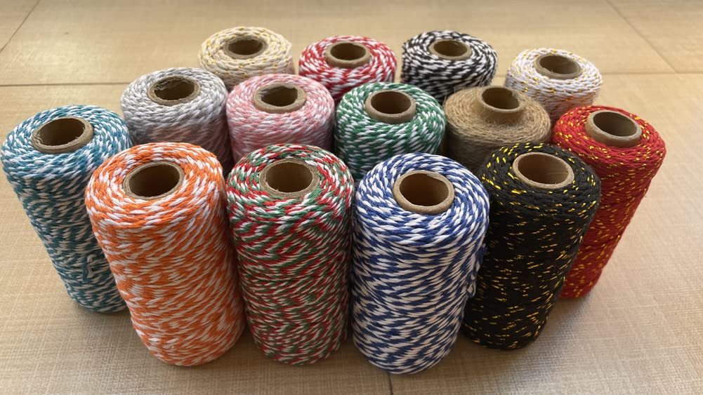 Cotton Twine, 328 Feet Red & White - Craft & Wedding Decor, Butchers & Christmas Wrapping String | Amazon (US)