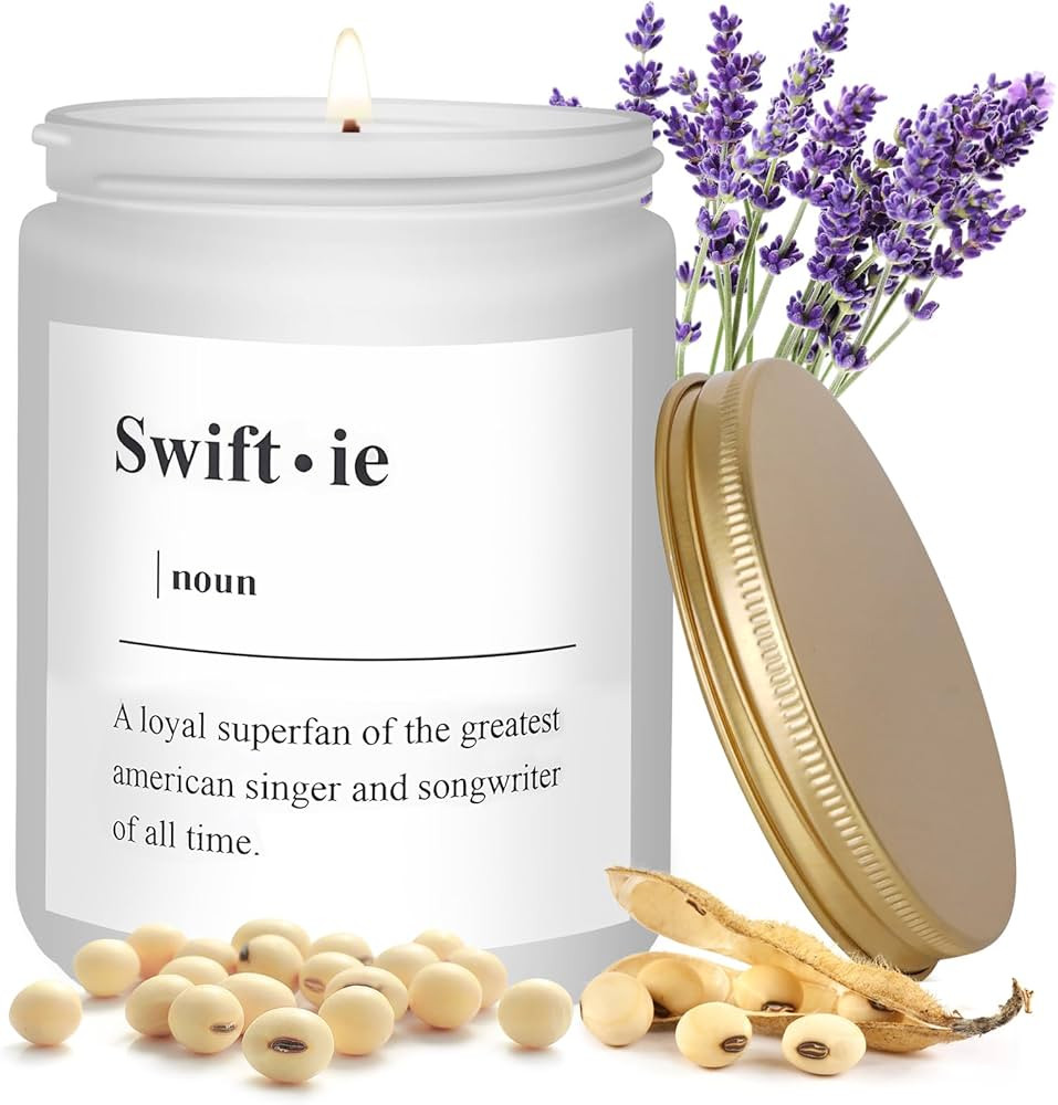 Lavender Scented Candle with Definition of Swiftie, Handcrafted, Cute Natural Soy Wax Taylor Cand... | Amazon (US)