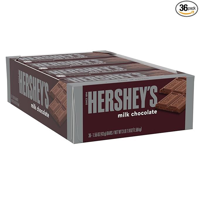 HERSHEY'S Milk Chocolate Candy Bars, 1.55 oz (36 Count) | Amazon (US)