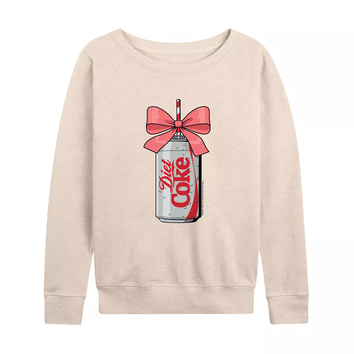 Women's Diet Coke Can Bow Lightweight French Terry Sweatshirt | Kohl's
