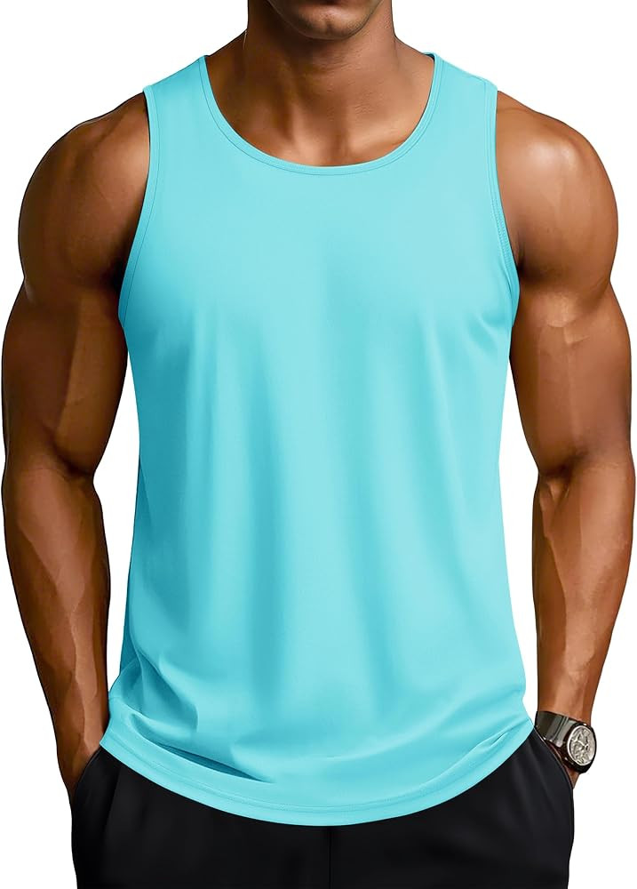 TACVASEN Men's Workout Tank Tops Sleeveless UPF 50+ Summer Sun Shirts Quick Dry for Running Swim ... | Amazon (US)