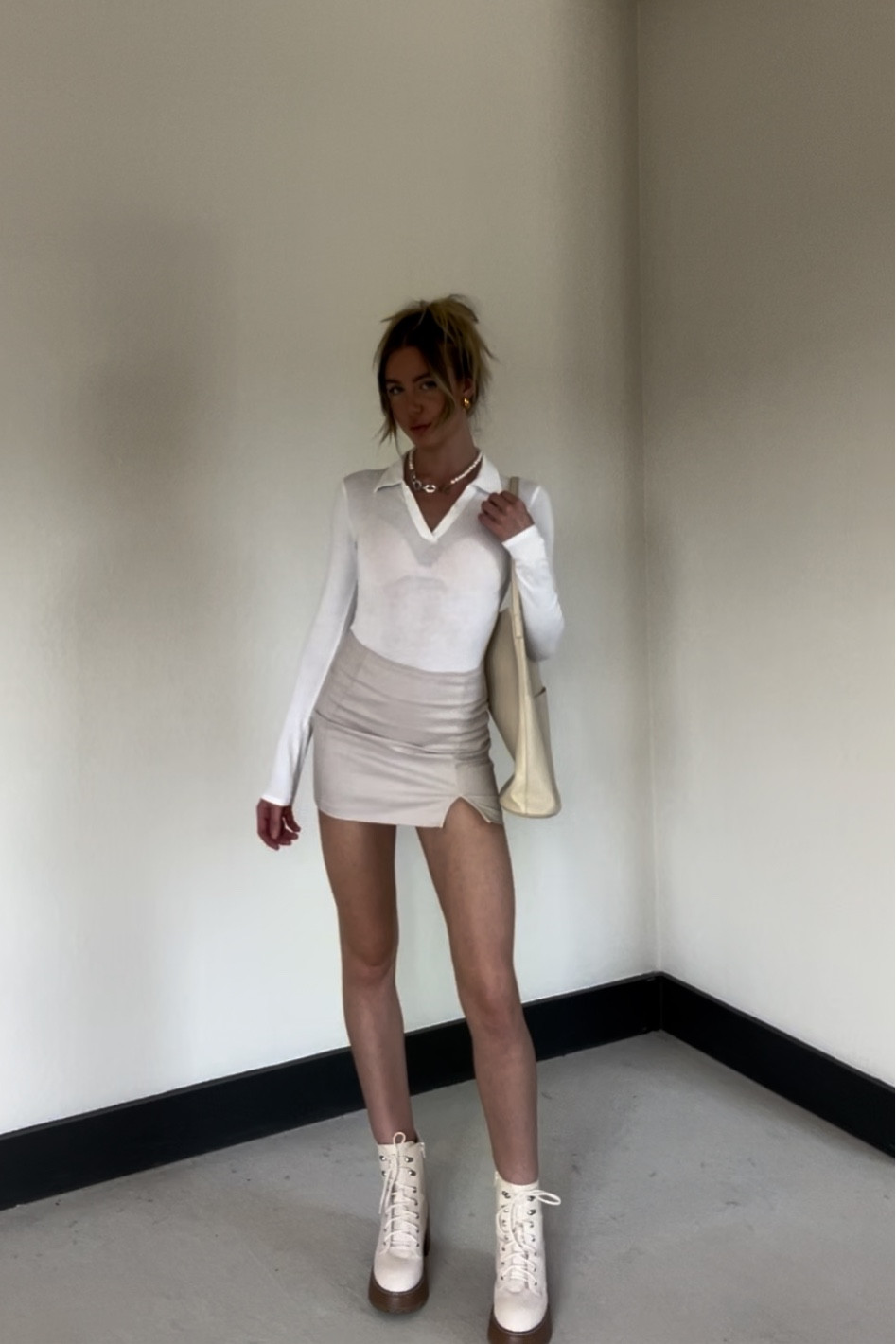 the perfect baddie summer look, mini skirt, polo, leather tote bag, and fabulous platform boots

#LTKSeasonal #LTKU #LTKstyletip
