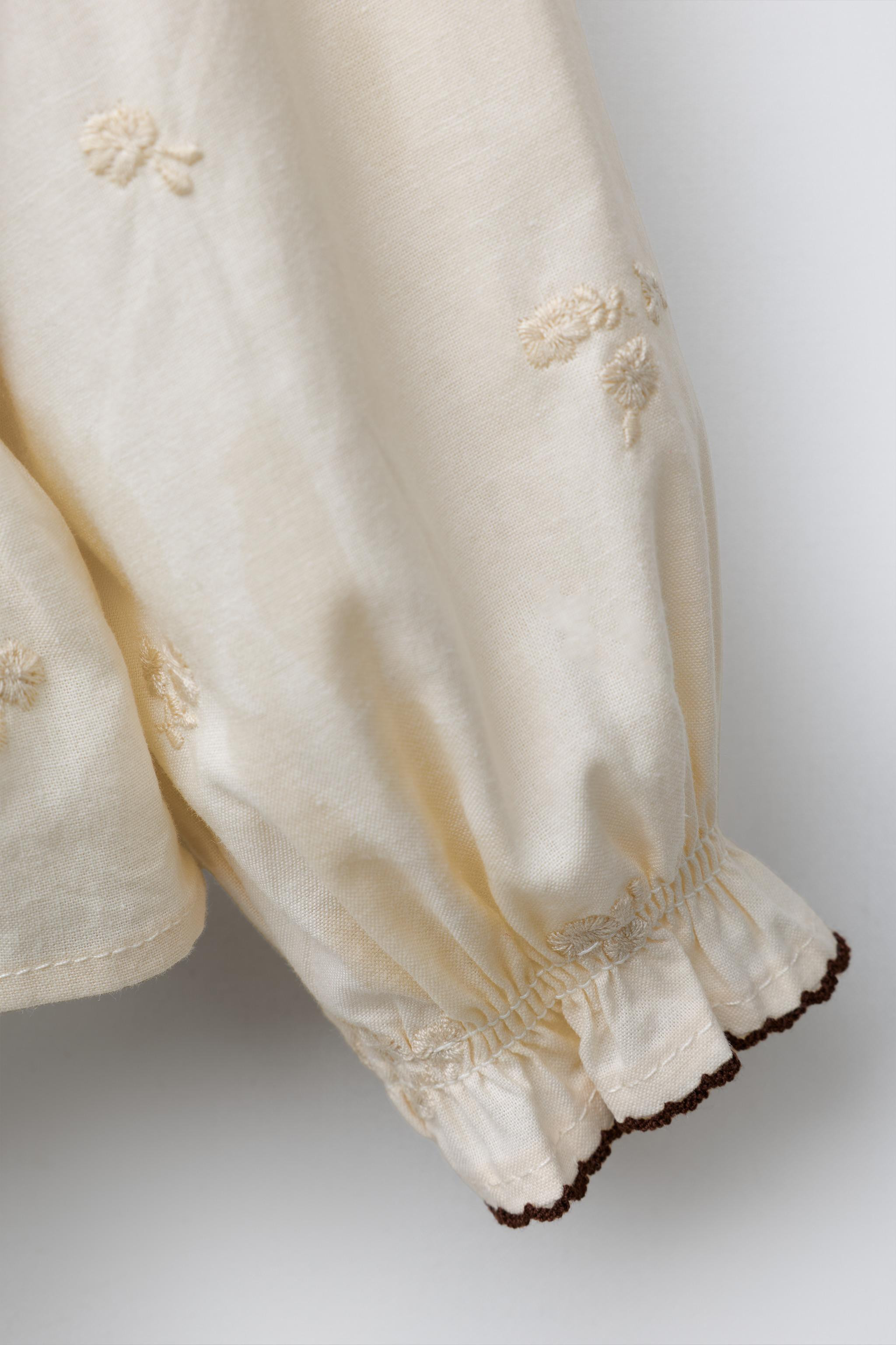 SHIRT WITH FLORAL EMBROIDERY AND KNIT WAISTCOAT | Zara UK