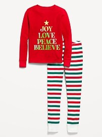 Gender-Neutral Holiday Matching Snug-Fit Pajama Set for Kids | Old Navy (US)