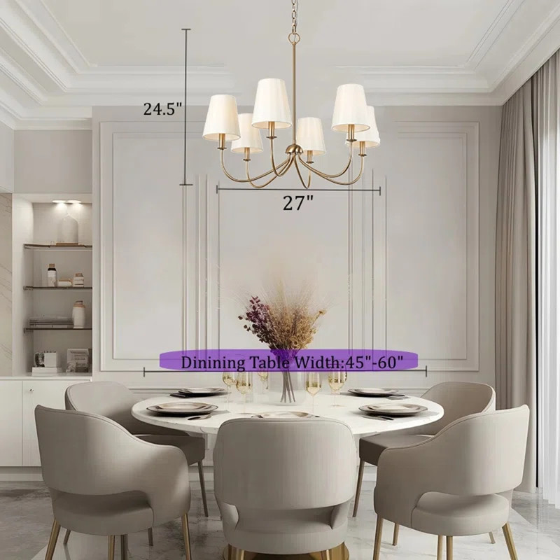 Rosdorf Park Abbiney 6 - Light Shaded Classic Chandelier | Wayfair | Wayfair North America