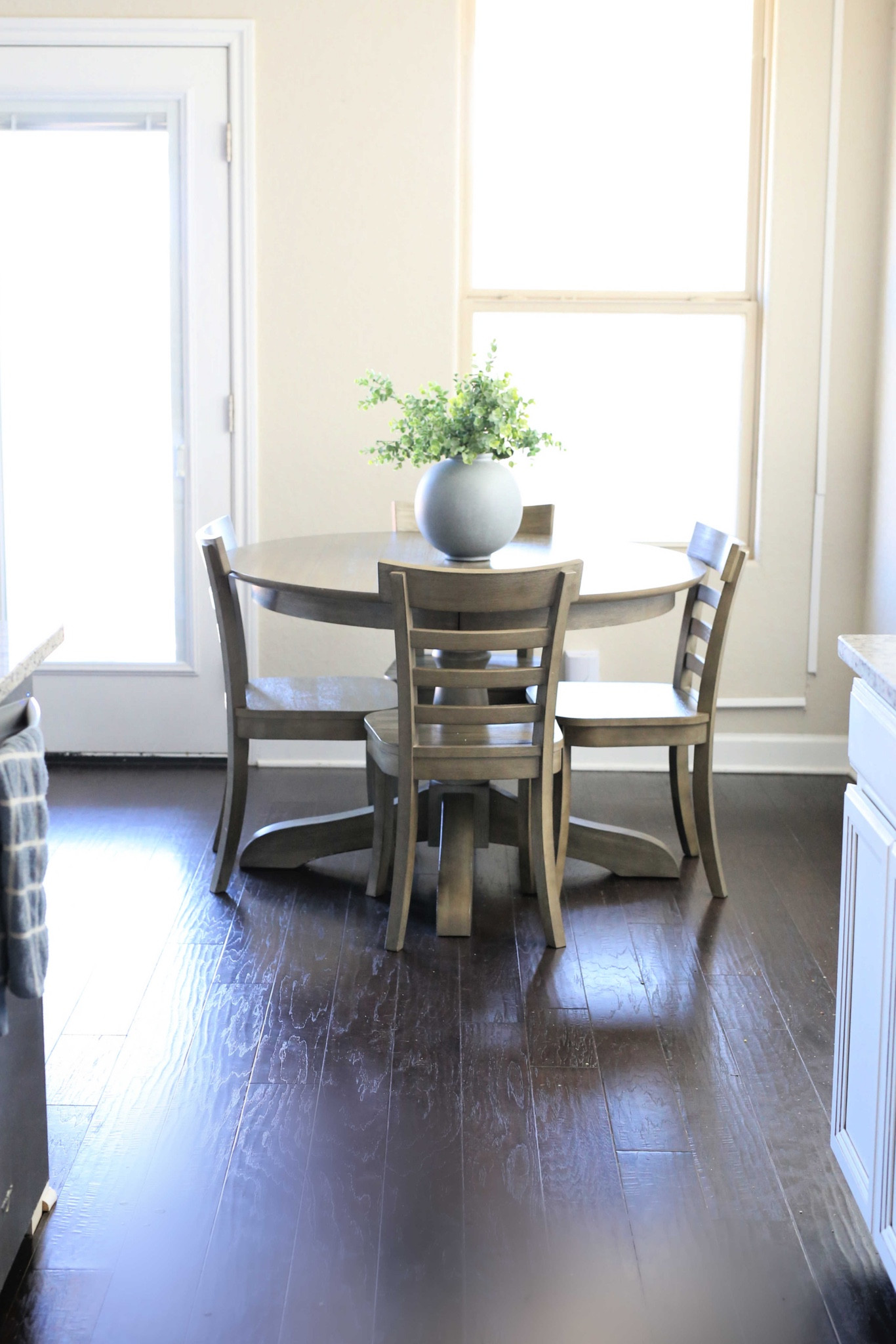 The Pottery Barn table I always wanted for this nook🌟. This is where the family gathers every night, chats, eats, plays board games and relishes one another🤍

Comes with a leaf to extent to an oval and fit up to 6 people. Great for medium or small kitchen spaces.

Kitchen table - Grey - extendable table - table - chairs - round pedestal table and chairs

#LTKhome #LTKfamily